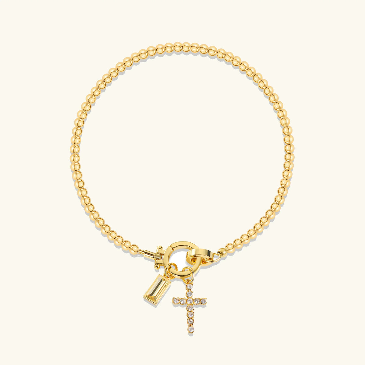 [Royal&Vicky]Amalia Birthstone Cross Bracelet
