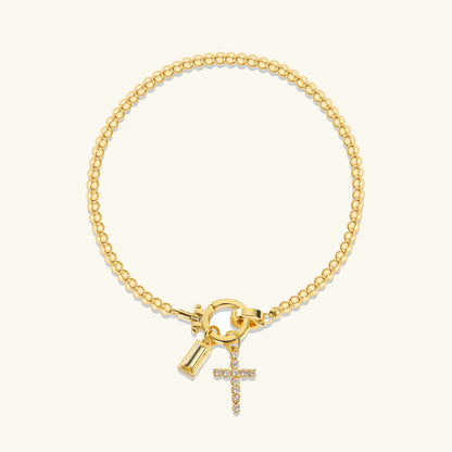 [Royal Vicky]Amalia Birthstone Cross Bracelet