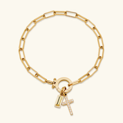 [Royal Vicky]Annabella Birthstone Cross Bracelet