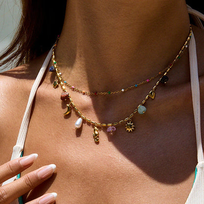 [Royal Vicky]Cambria Coastal Charm Layered Necklace