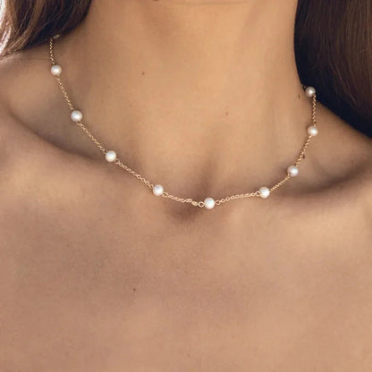 [Royal Vicky]Nora Gold Pearl Necklace