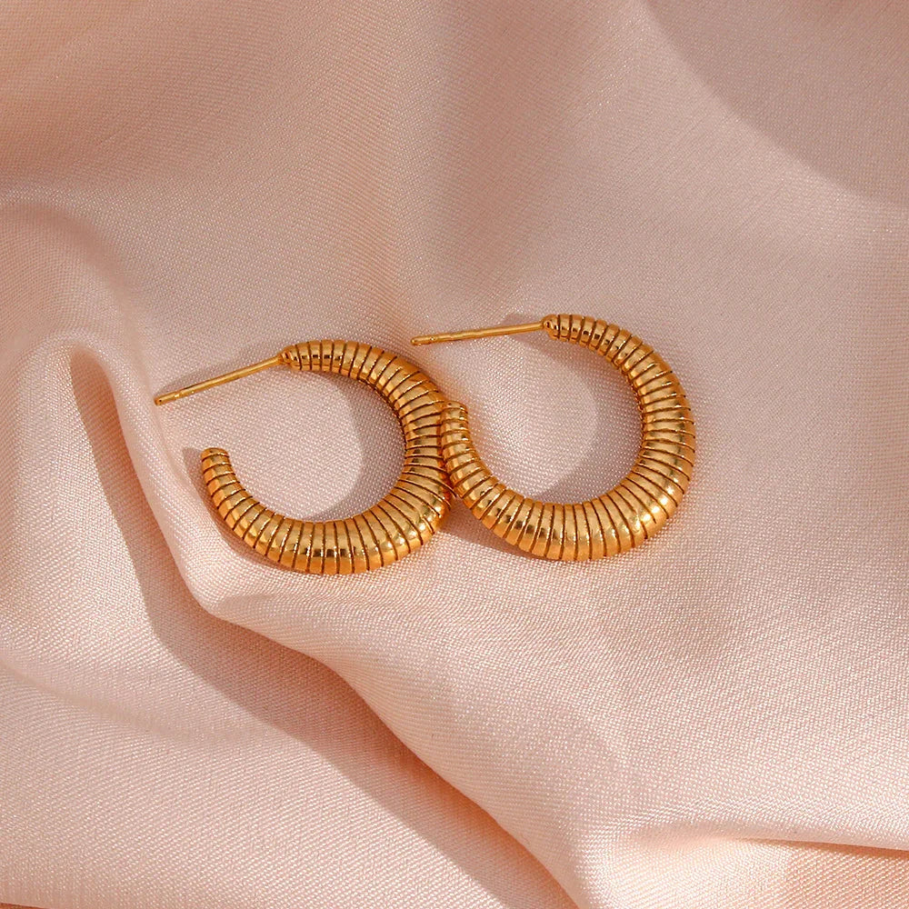 [Royal Vicky]Bailey Hoop Earrings