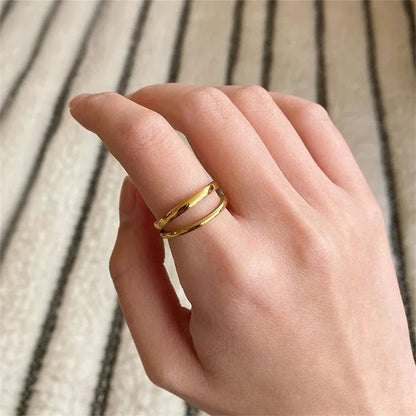 [Royal Vicky]Olivia Layered Gold Ring