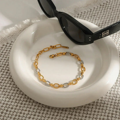 [Royal Vicky]Addison Two Tone Gold Bracelet