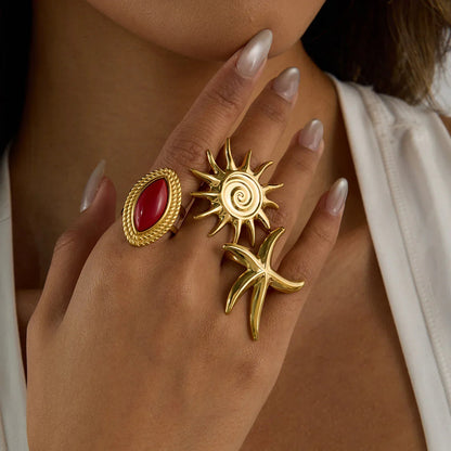 [Royal Vicky]Oceanic Gold Starfish Ring