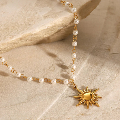 [Royal Vicky]Apollo Sun Pearl Necklace
