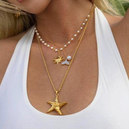 [Royal Vicky]Tammy Gold Starfish Necklace