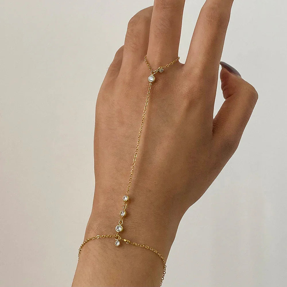 [Royal Vicky]Elina Diamond Hand Chain