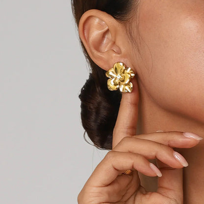 [Royal Vicky]Ainsley Floral Gold Earrings