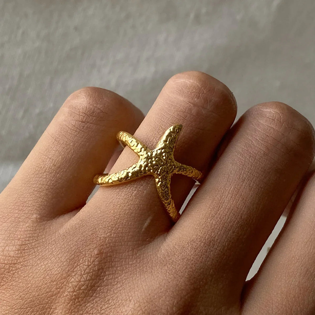 [Royal Vicky]Aurelie Gold Starfish Ring