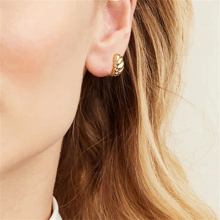 [Royal Vicky]Croissant Huggie Earrings