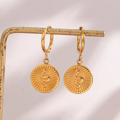 [Royal Vicky]Eliana Serpent Coin Earrings