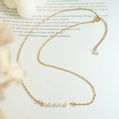 [Royal Vicky]Fleur Freshwater Pearl Gold Necklace