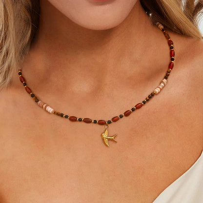 [Royal Vicky]Sierra Tiger Eye Beads Necklace