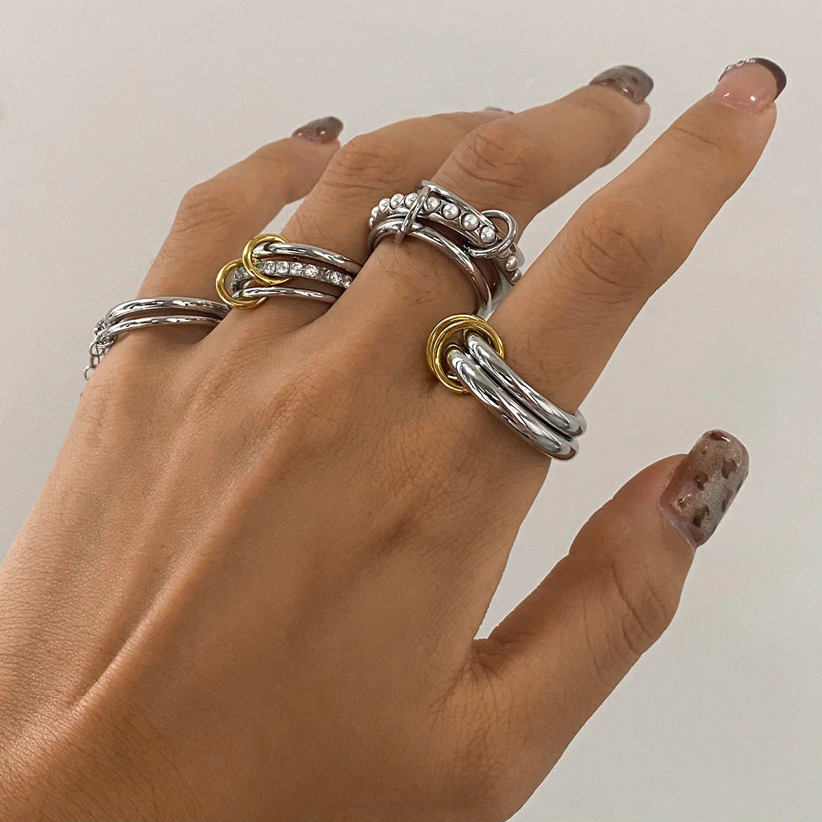 [Royal Vicky]Desiree Stacked Diamond Ring