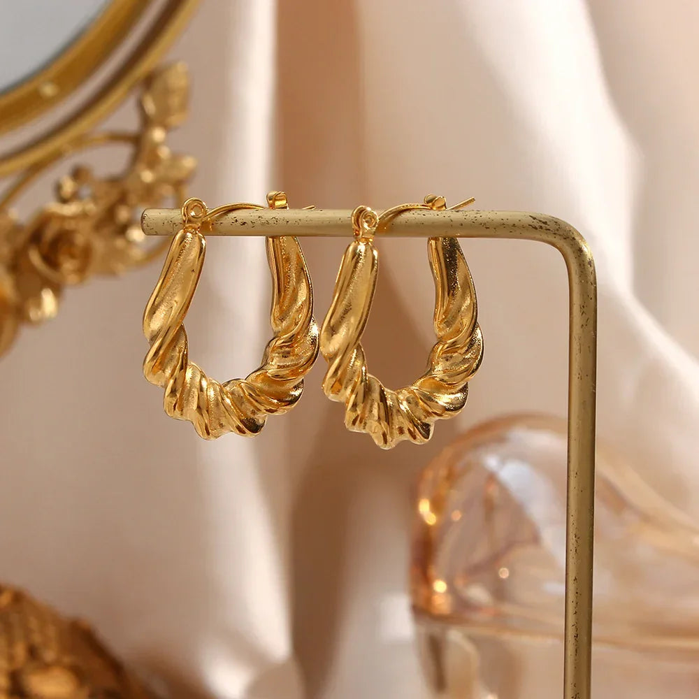 [Royal Vicky]Adaline Twist Hoop Earrings