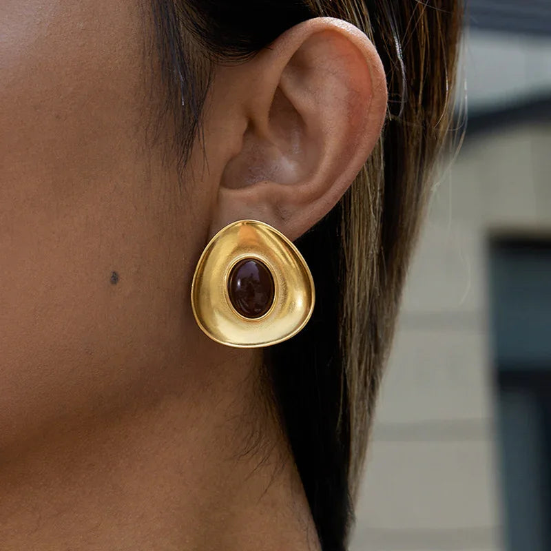 [Royal Vicky]Orissa Gold Enamel Earrings