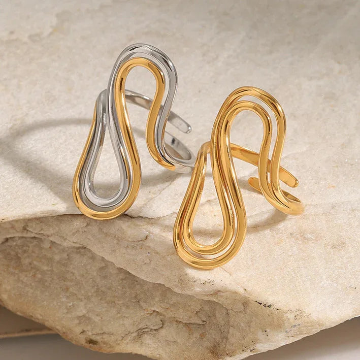 [Royal Vicky]Halle Abstract Gold Ring