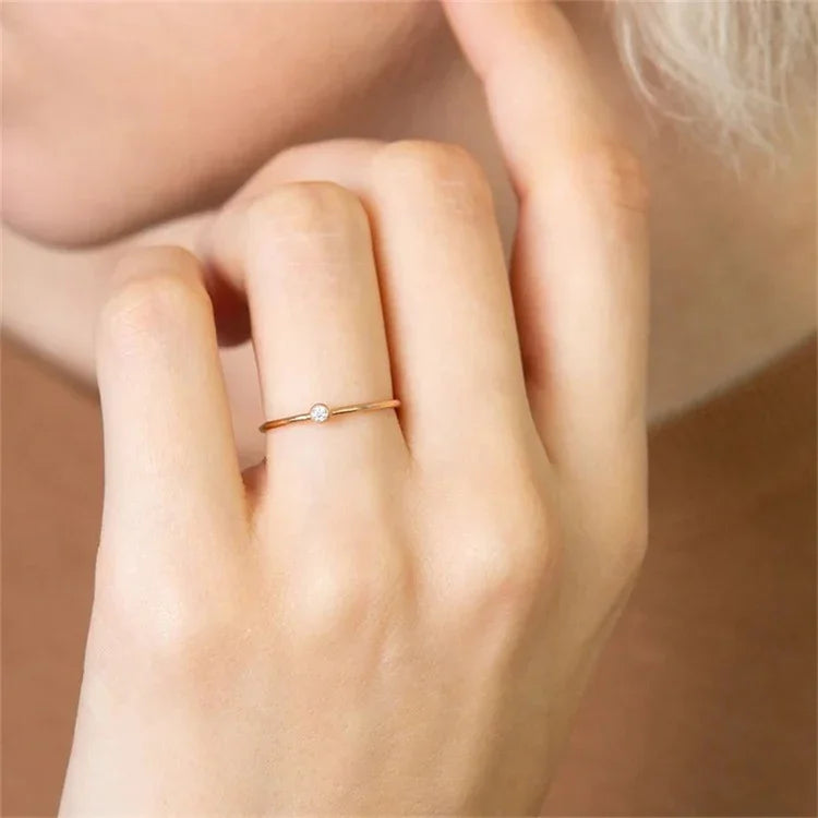 [Royal Vicky]Amelia Birthstone Stacker Ring