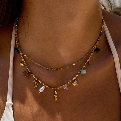 [Royal Vicky]Cambria Coastal Charm Layered Necklace