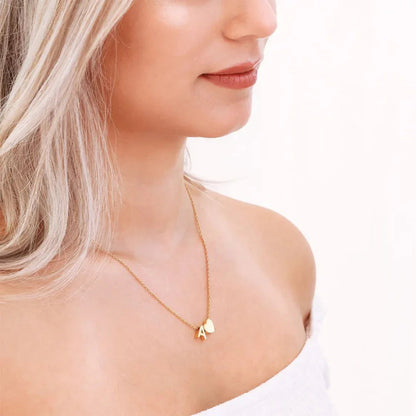 [Royal Vicky]Ria Initial Letter Gold Necklace