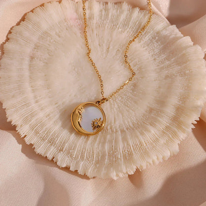 [Royal Vicky]Evangeline Lunar Gold Necklace