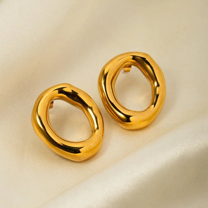 [Royal Vicky]Raquel Open Oval Earrings