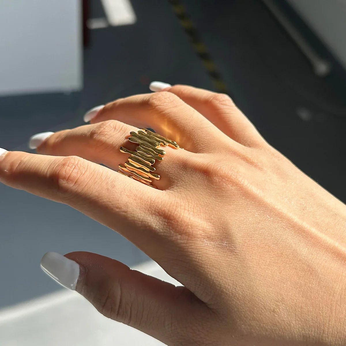 [Royal Vicky]Zoella Abstract Gold Ring