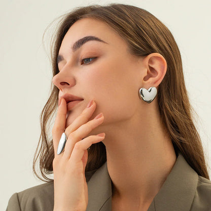 [Royal Vicky]Aubree Gold Heart Earrings