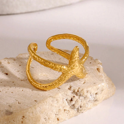 [Royal Vicky]Aurelie Gold Starfish Ring