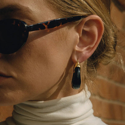 [Royal Vicky]Leighton Chunky Enamel Hoops