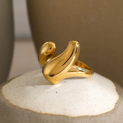 [Royal Vicky]Abstract Gold Ring