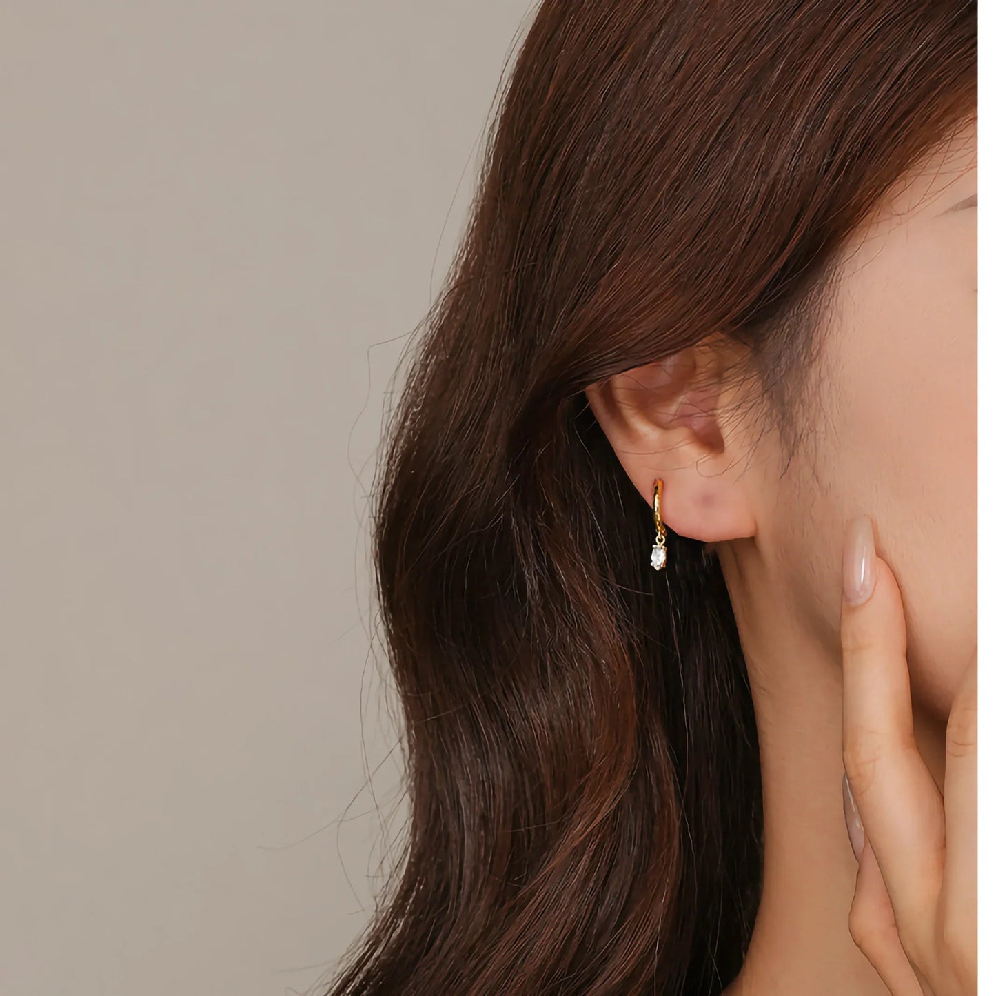 [Royal Vicky]Shayla Hammered Diamond Hoops