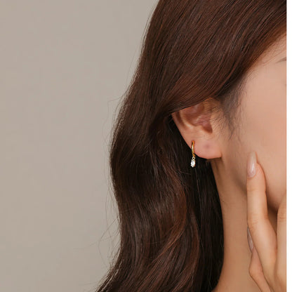 [Royal Vicky]Shayla Hammered Diamond Hoops