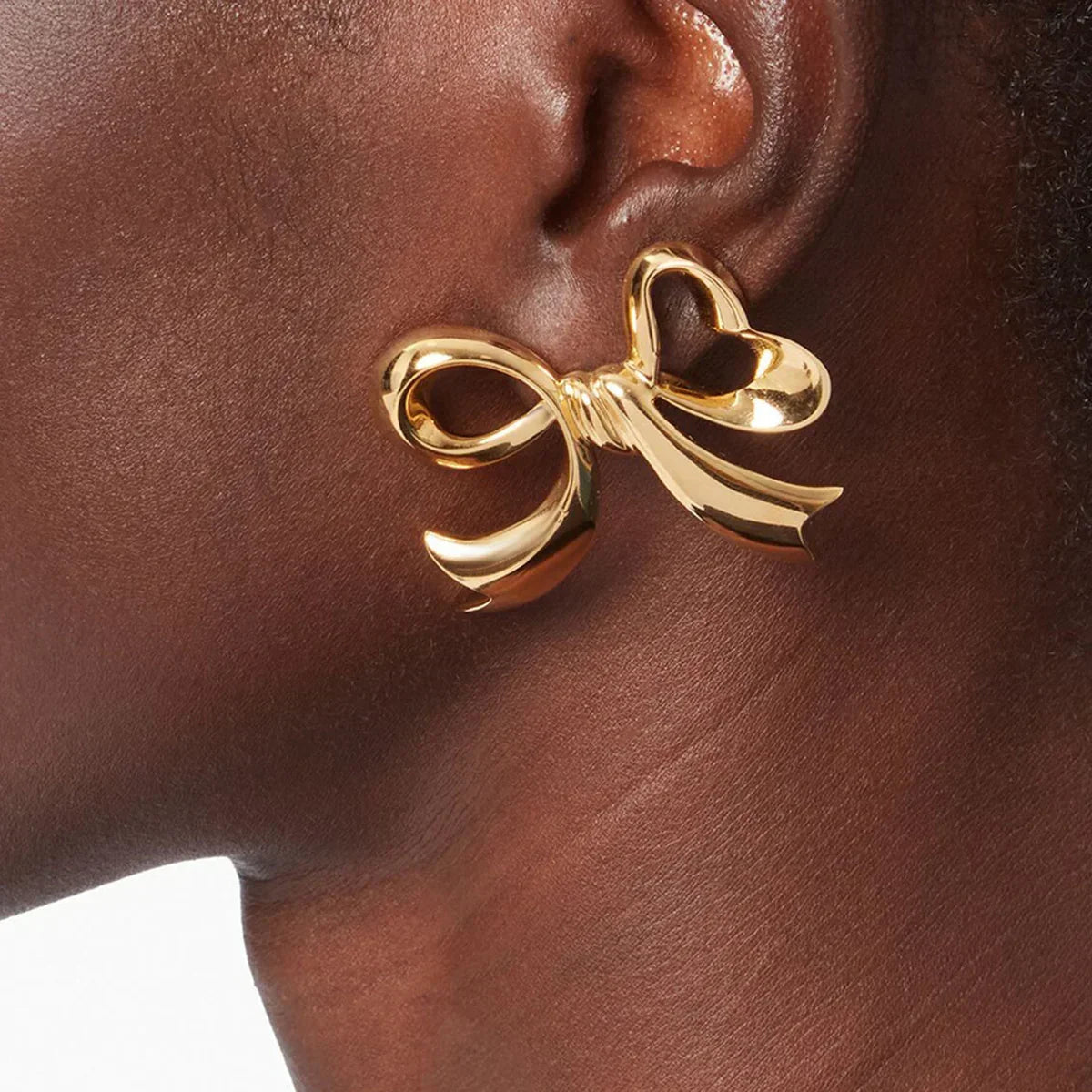 [Royal Vicky]Carissa Gold Bowtie Earrings