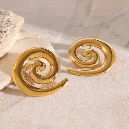 [Royal Vicky]Zarya Spiral Gold Earrings