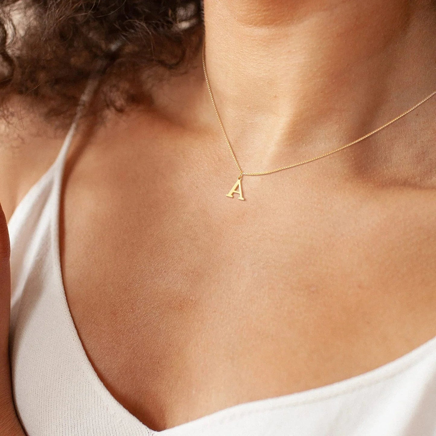 [Royal Vicky]Therese Letter Initial Gold Necklace