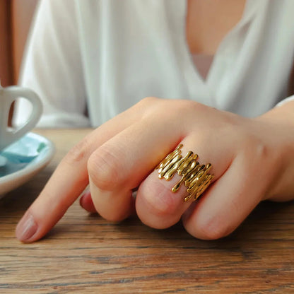 [Royal Vicky]Zoella Abstract Gold Ring