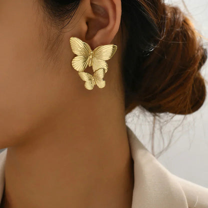[Royal Vicky]Butterfly Gold Earrings