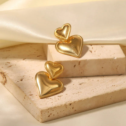 [Royal Vicky]Zofia Gold Heart Earrings