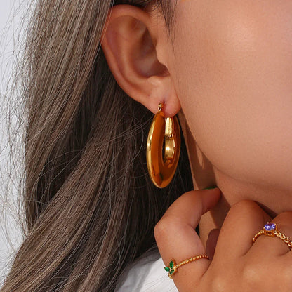 [Royal Vicky]Kayleigh Chunky Hoop Earrings