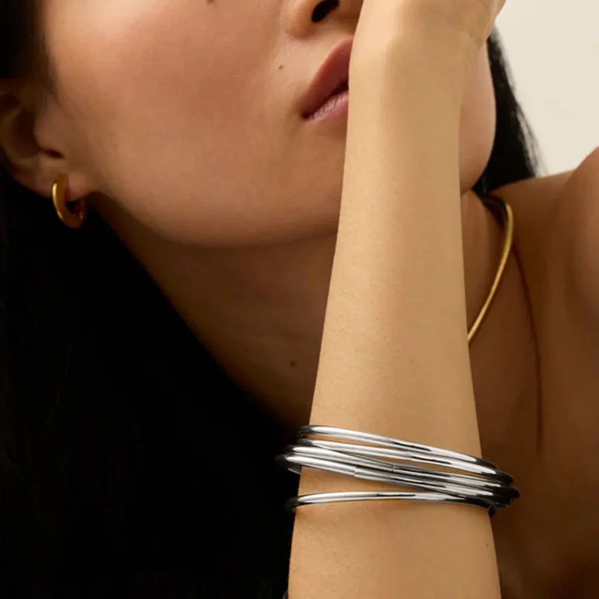 [Royal&Vicky]Shannon Gold Armreifen-Set