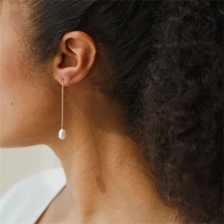 [Royal Vicky]Tessa Pearl Tassel Earrings