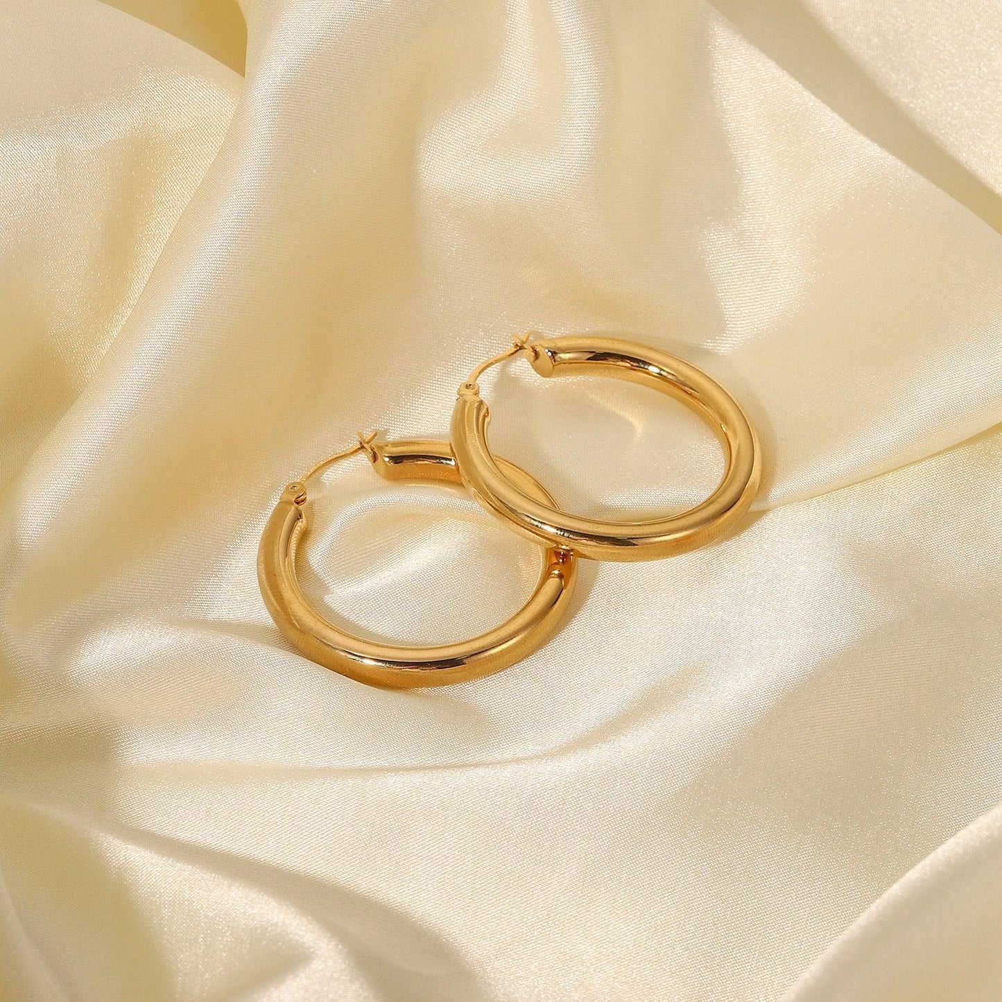 [Royal Vicky]Wide Hoop Earrings