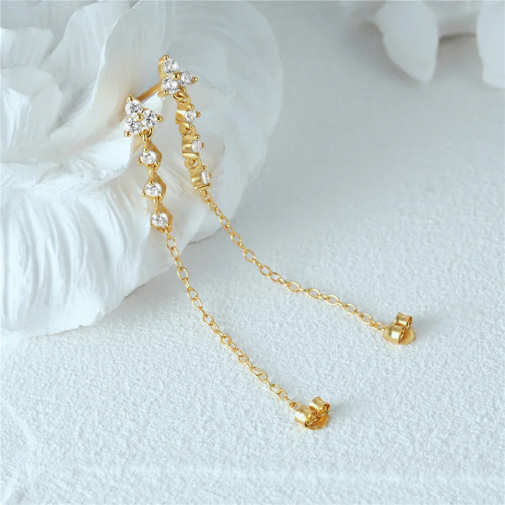 [Royal Vicky]Daniella Diamond Chain Stud