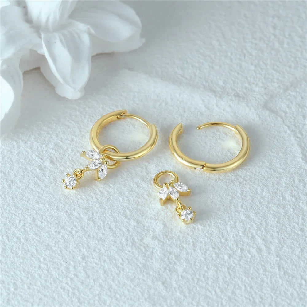 [Royal Vicky]Brooke Removable Charm Hoops
