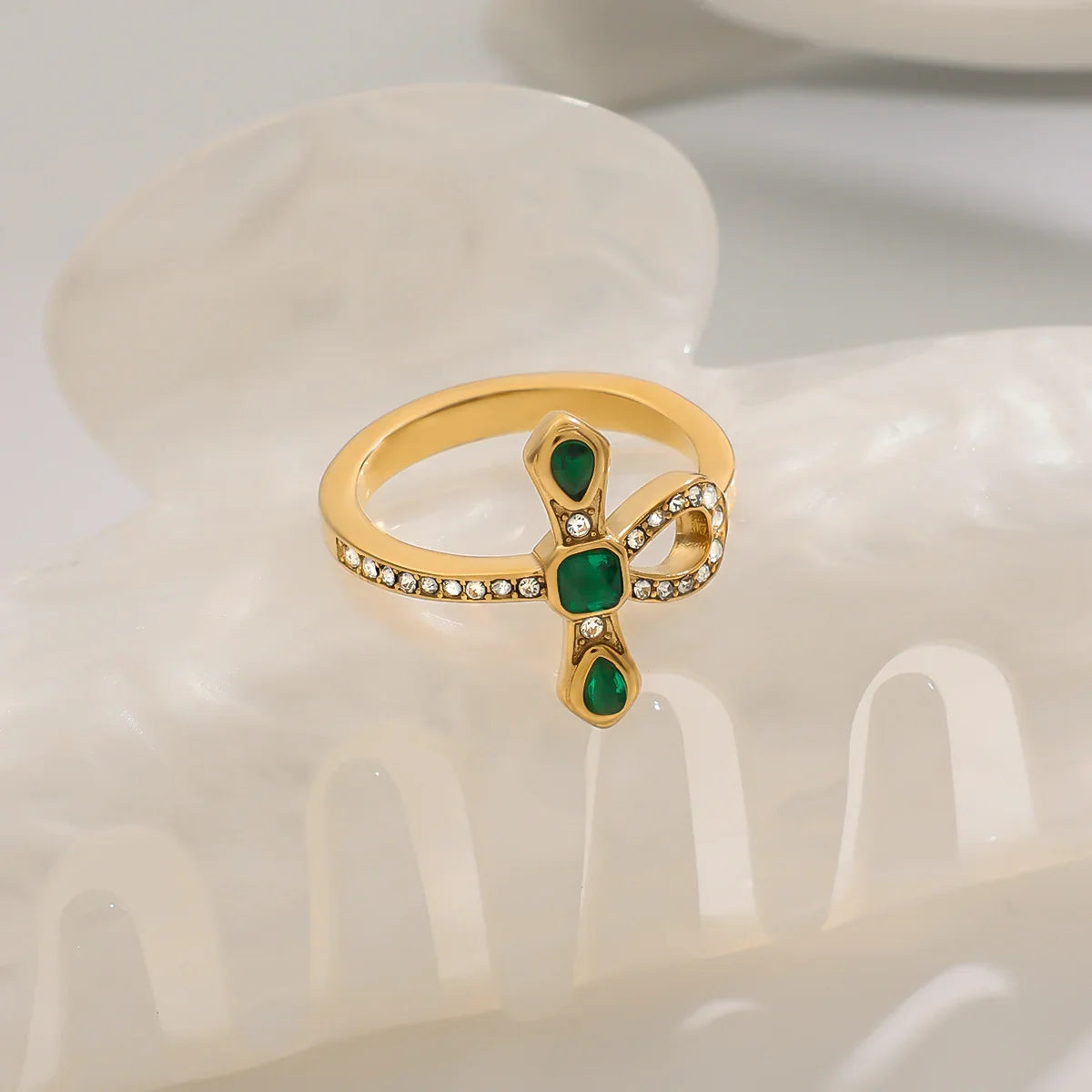 [Royal Vicky]Joy Diamond Knot Gold Ring