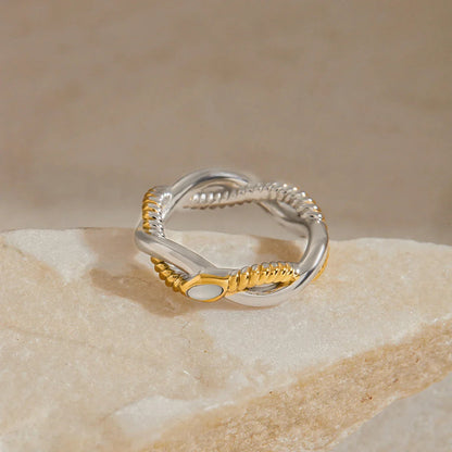 [Royal Vicky]Nerisse Two-Tone Twist Ring
