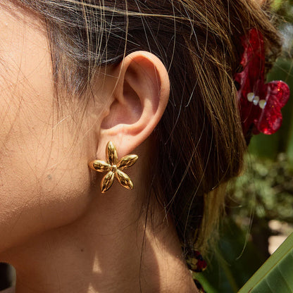 [Royal Vicky]Monica Floral Gold Earrings