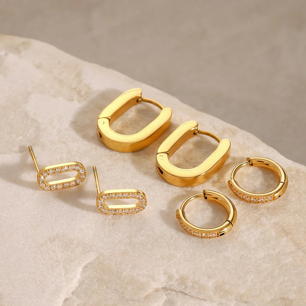 [Royal Vicky]Ryleigh Diamond Hoop Bundle